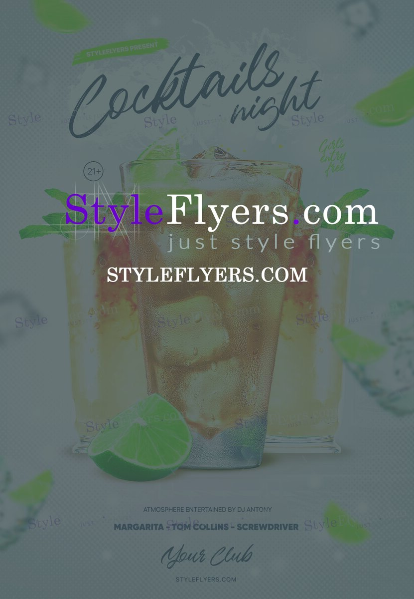 Cocktail Night PSD Flyer