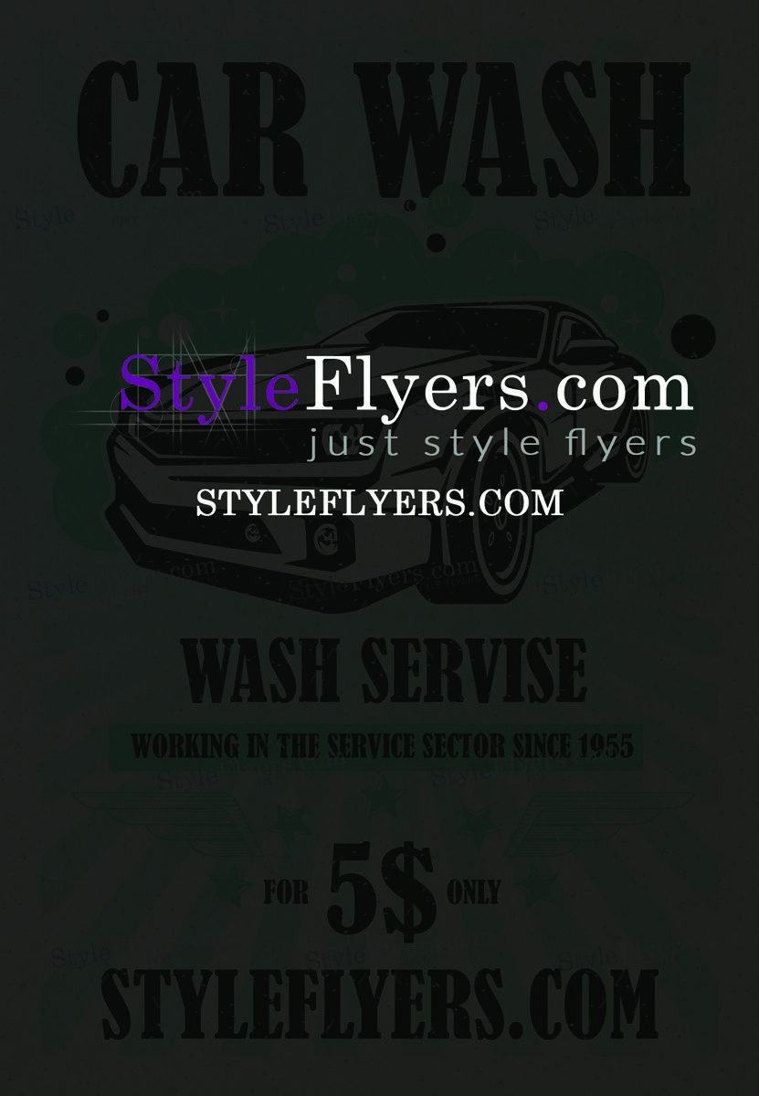 Сar Wash PSD Flyer Template