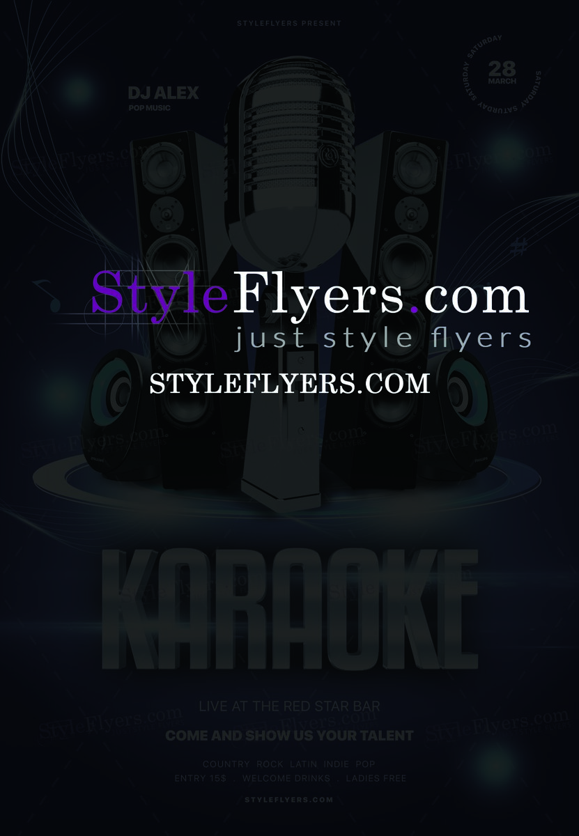 Karaoke PSD Flyer Template
