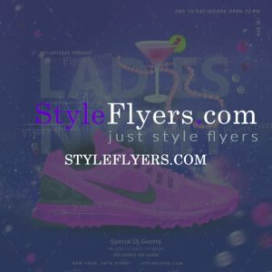 ladies night square psd flyer