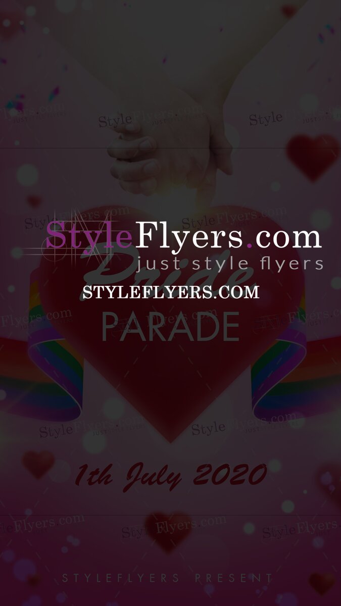Pride parades1 PSD Flyer Template