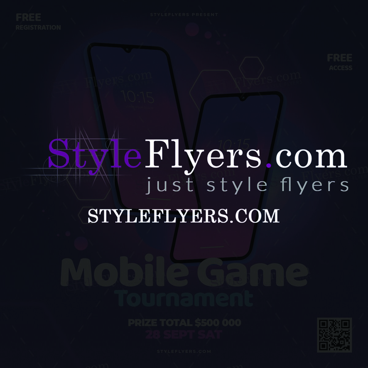 Mobile Game Tournament PSD Flyer Template
