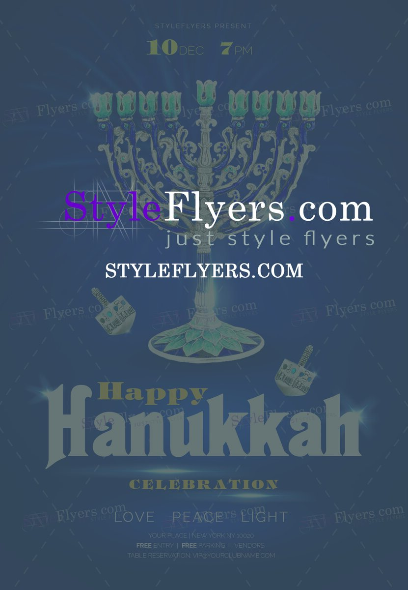 happyhanukkah PSD Flyer Template