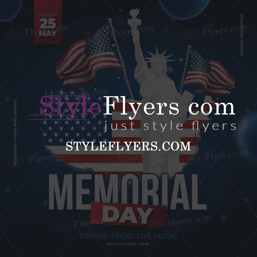Memorial day PSD Flyer Template