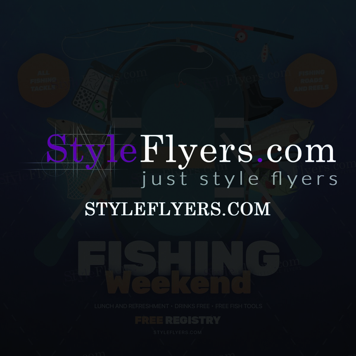 Fishing Weekend PSD Flyer Template