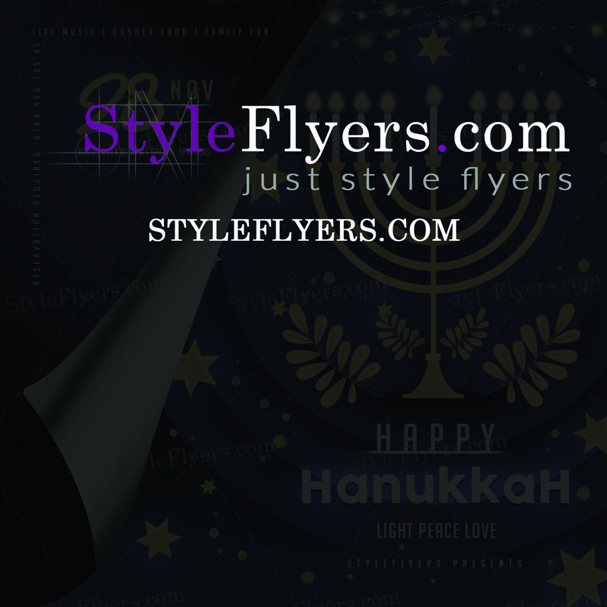 Hannukah psd flyer