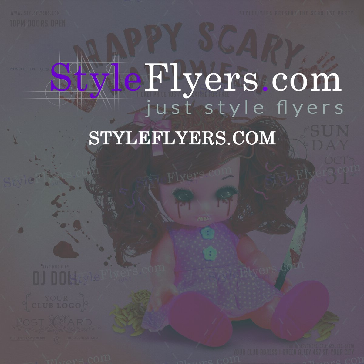 The scariest halloween PSD Flyer Template