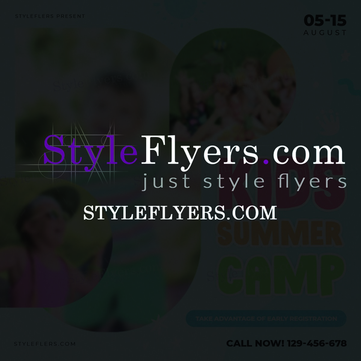 kids summer camp flyer