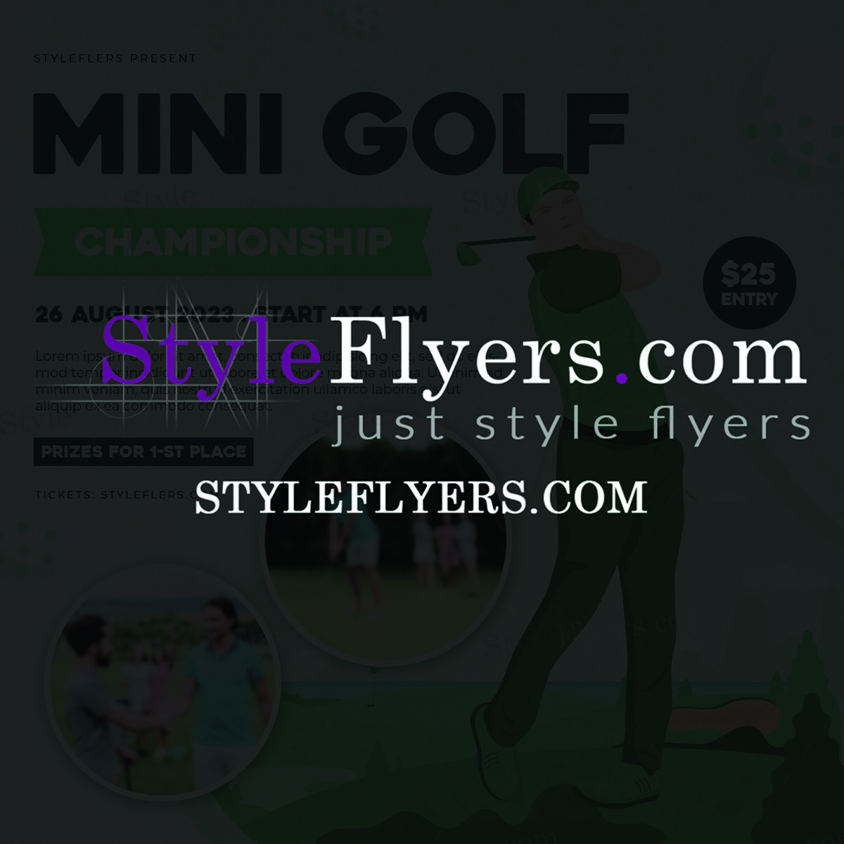 Mini golf championship flyer