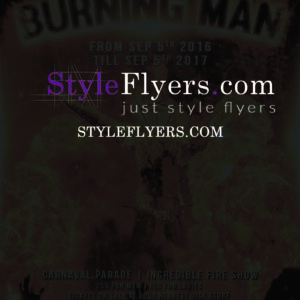 Burning Man PSD Flyer Template