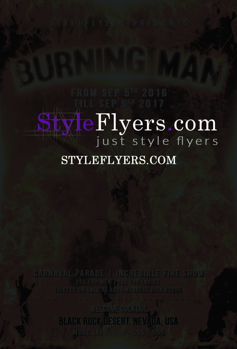 Burning Man PSD Flyer Template