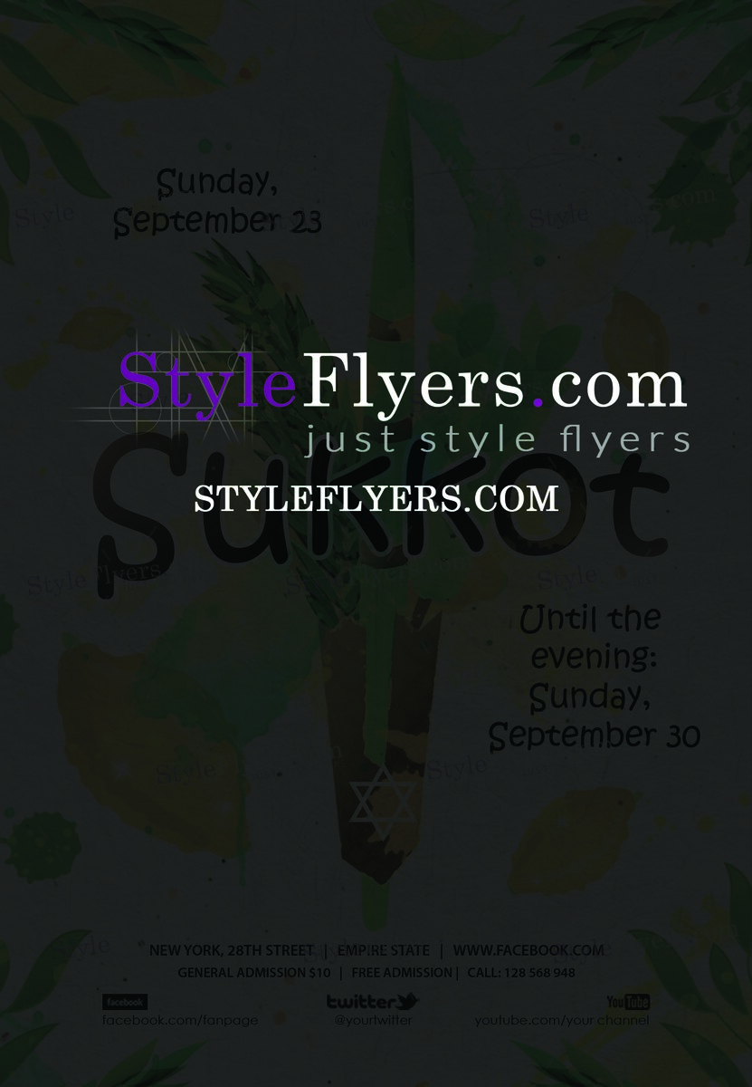 Sukkot PSD Flyer Template