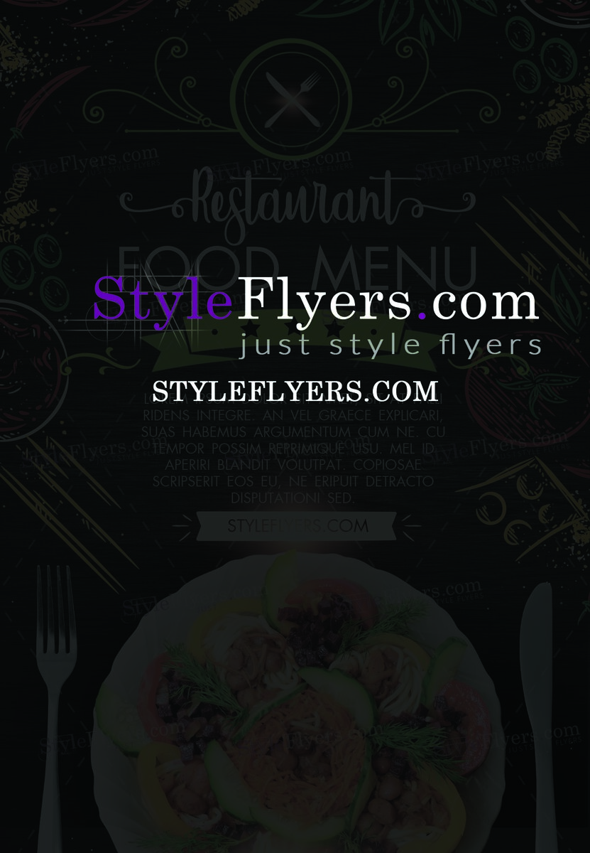 restaurant food menu upd PSD Flyer Template