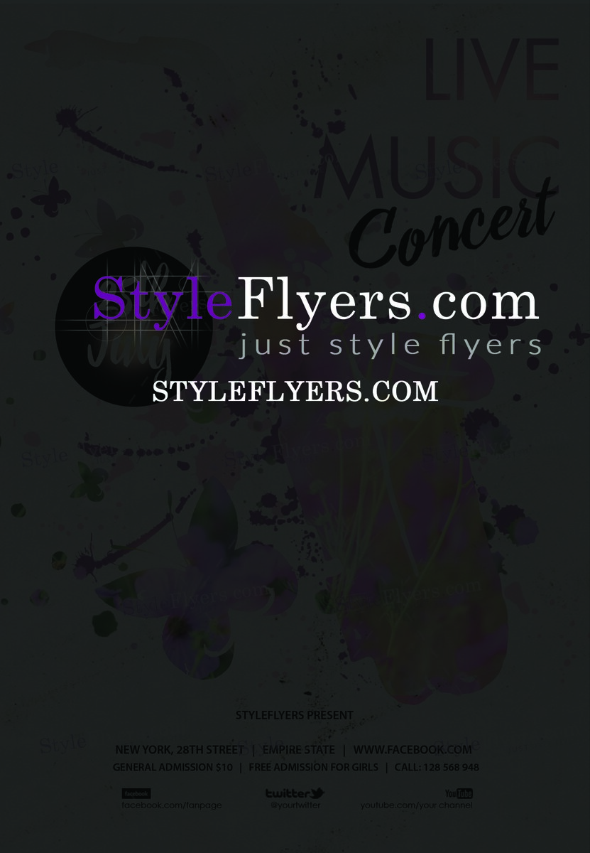 Live Music Concert PSD Flyer Template