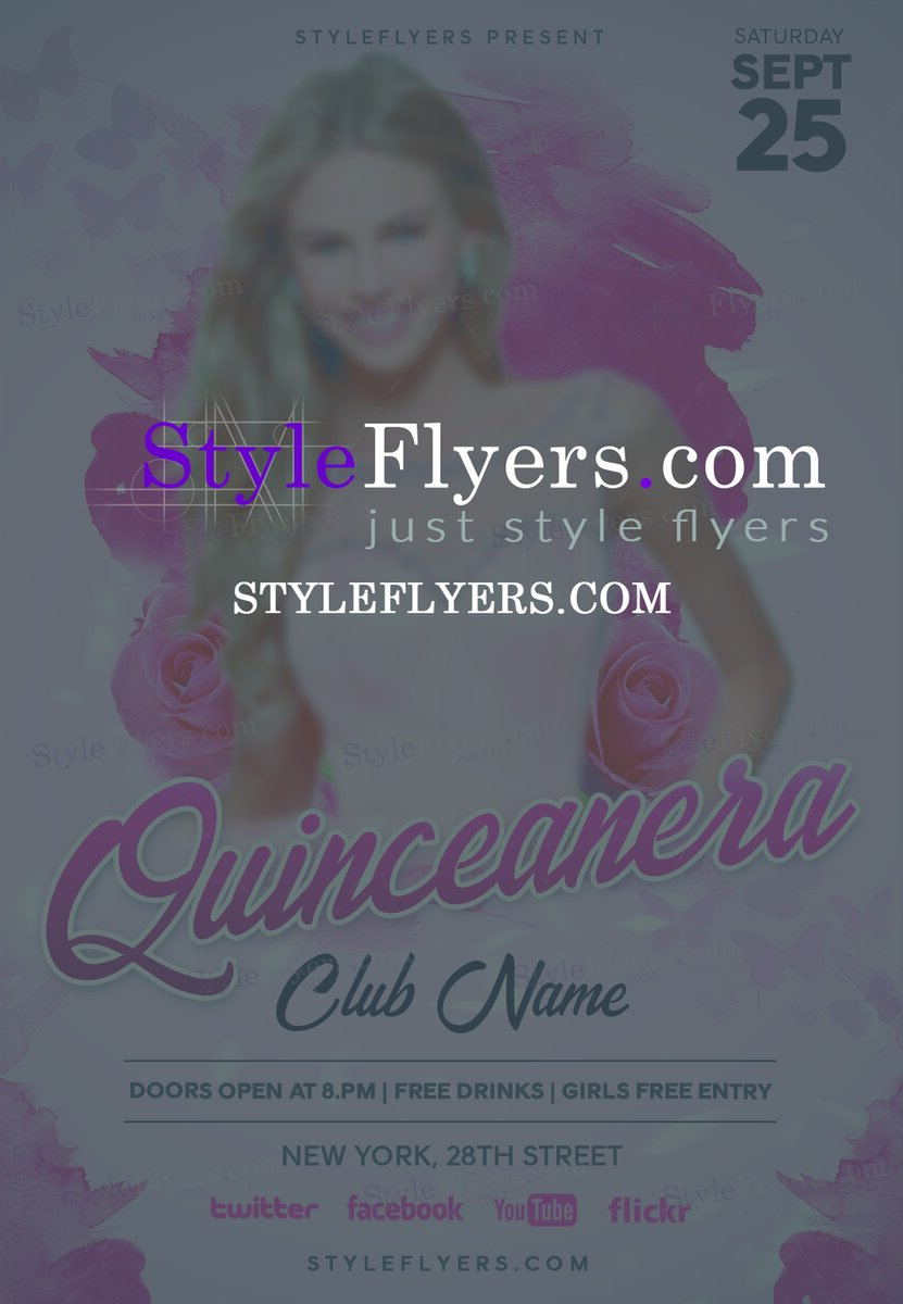 Quinceanera PSD Flyer Template