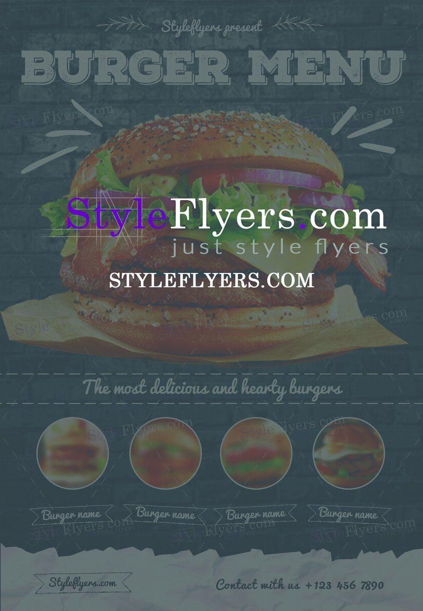 burger menu psd flyer1
