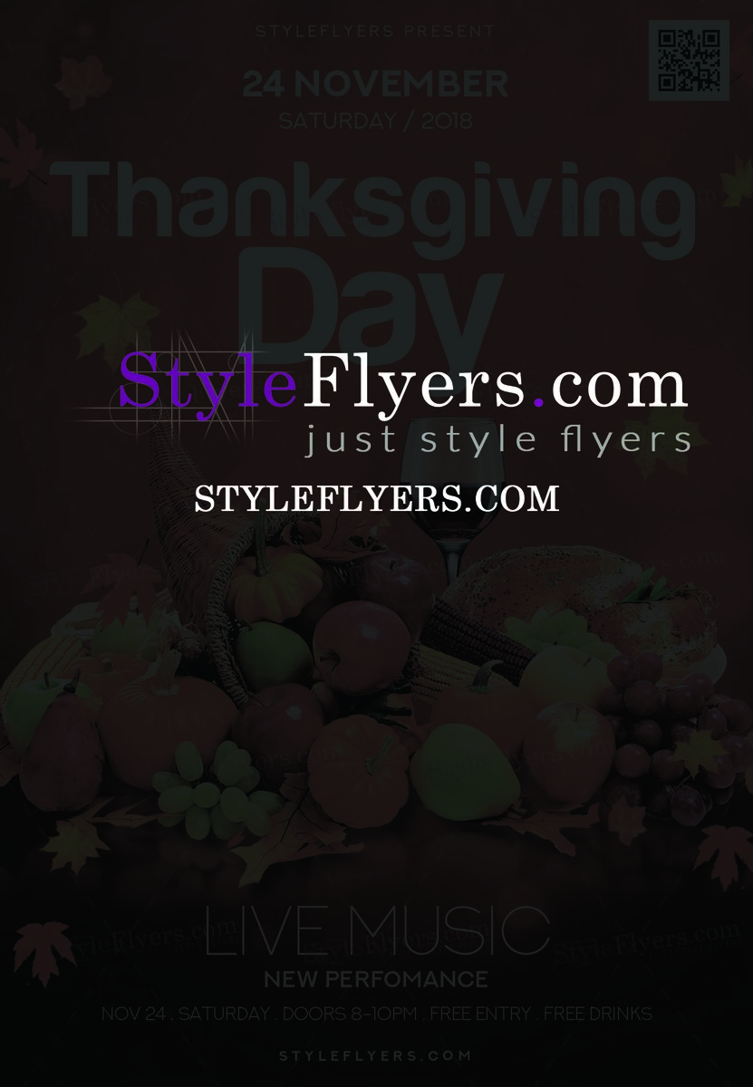 Thanksgiving day psd flyer