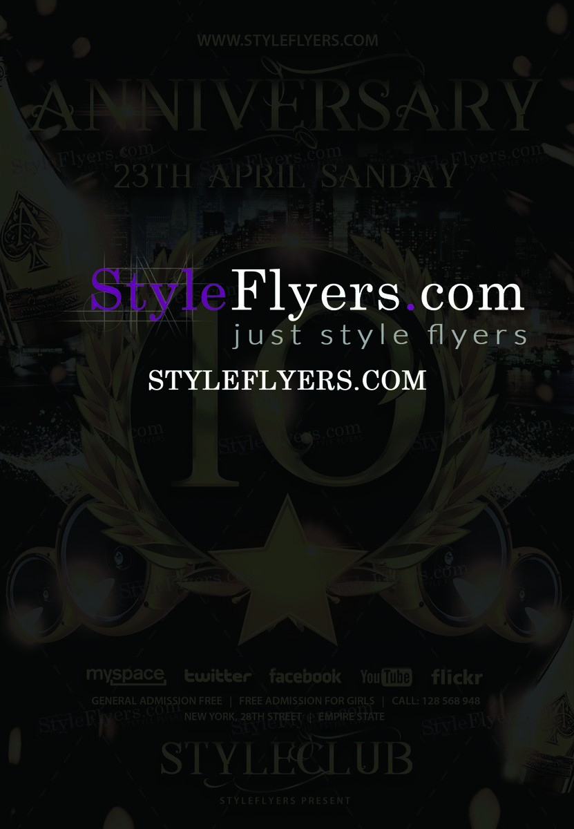 anniversary2 PSD Flyer Template