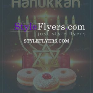 Hanukkah psd flyer