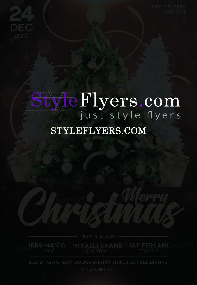 Merry Christmas psd flyer