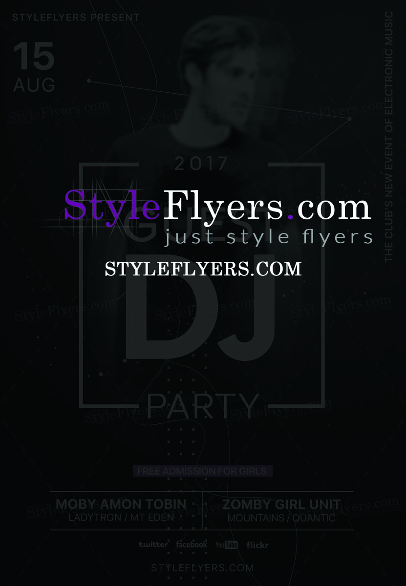 Guest DJ Party psd flyer