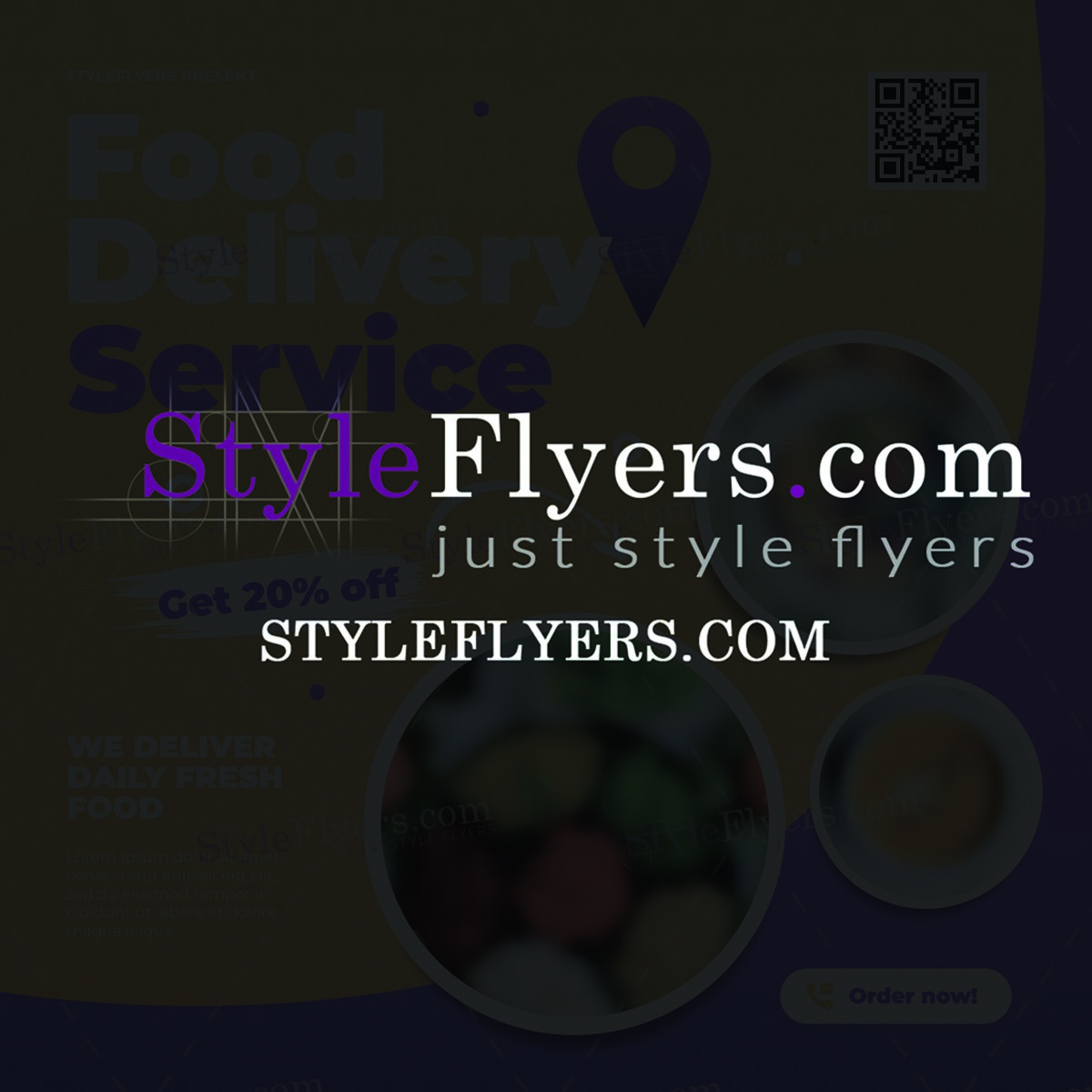 Food Delivery Service PSD Flyer Template