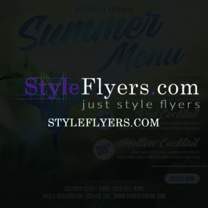 summer menu flyer