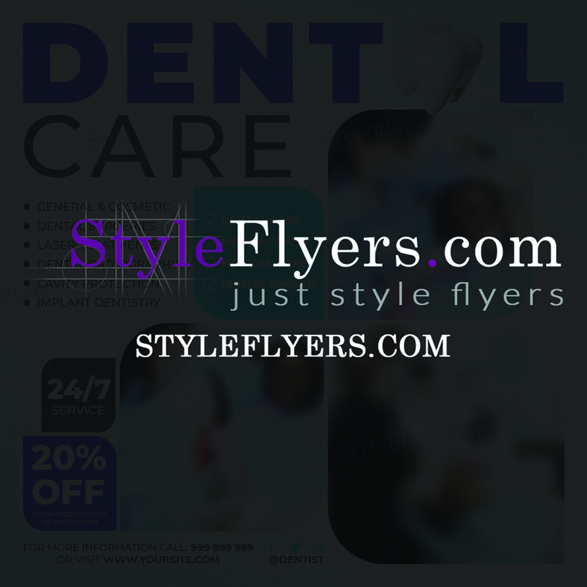 dental flyer psd