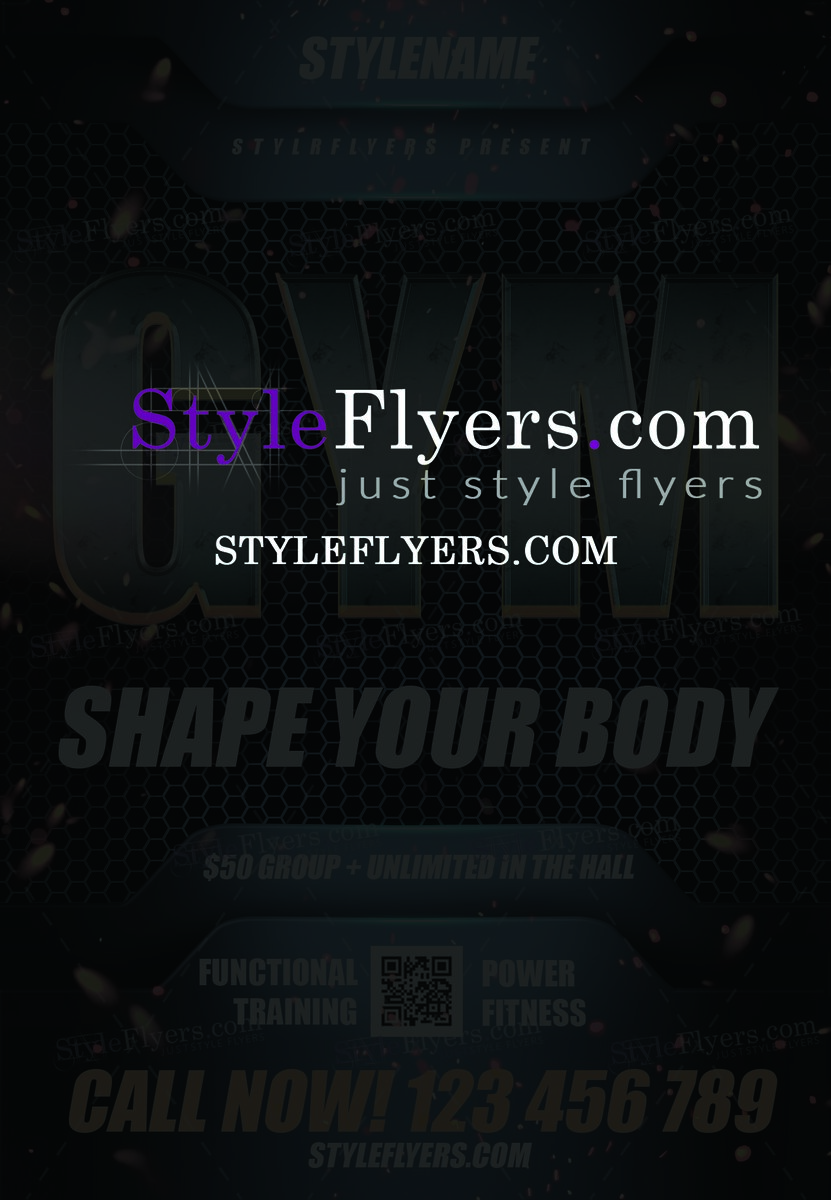 gym PSD Flyer Template