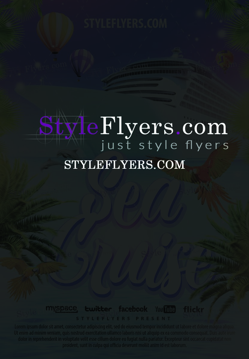 Sea cruise psd template flyer