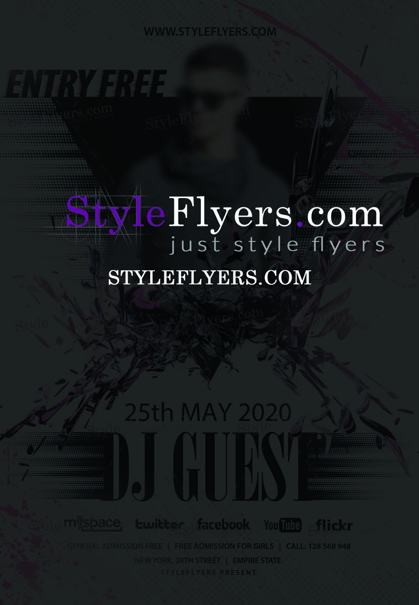 dj guest PSD Flyer Template