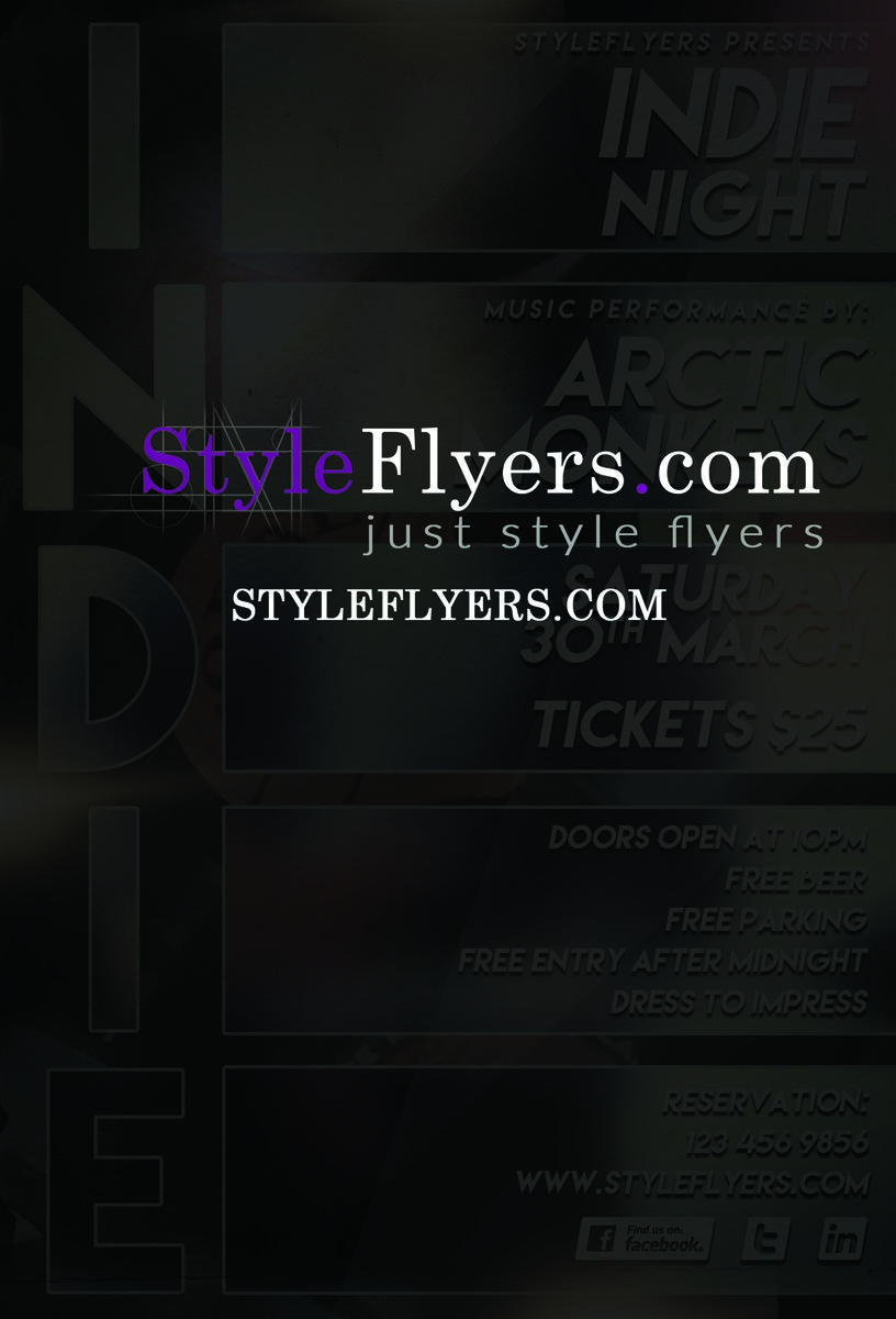 Indie Night 45 PSD Flyer Template