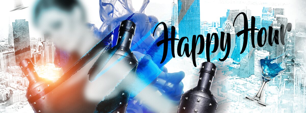 happy hour 6 PSD Flyer Template