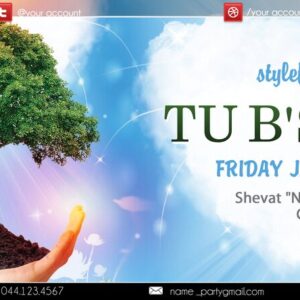 Tu BiShvat PSD Flyer Template