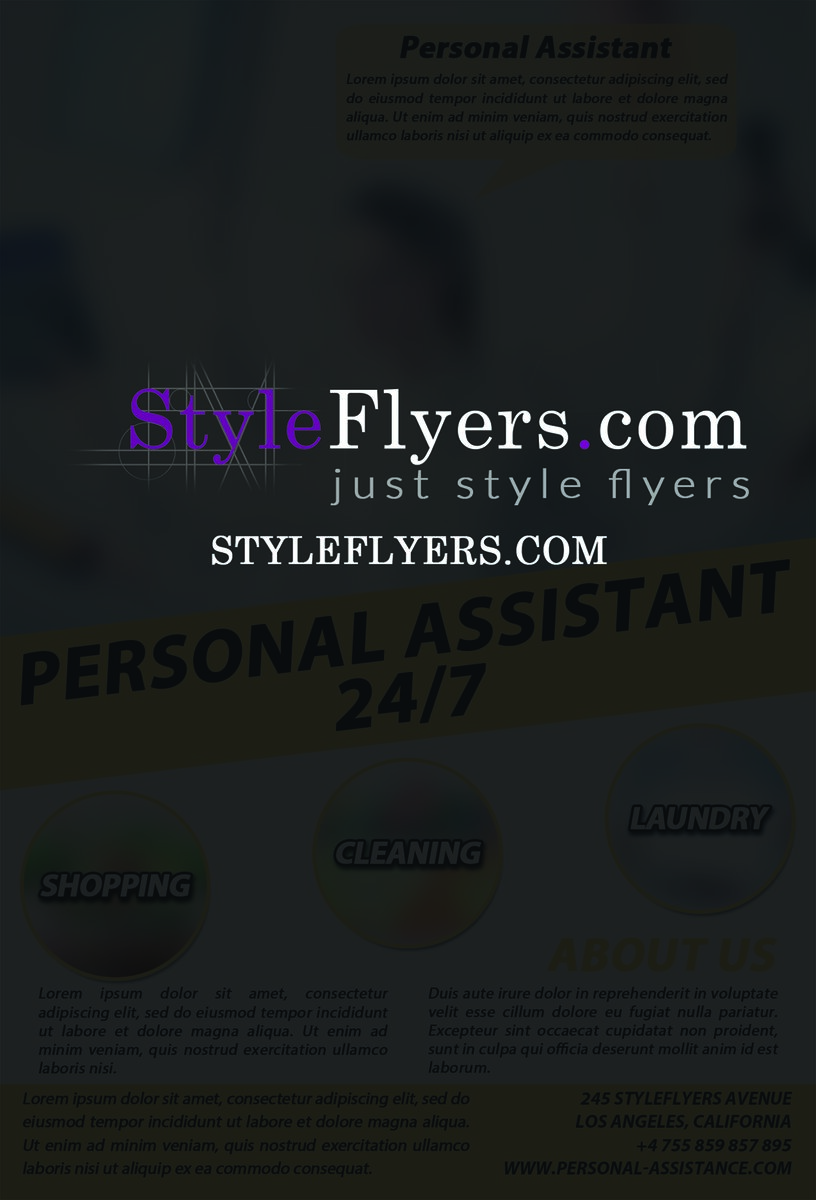 personal assistant PSD Flyer Template upd