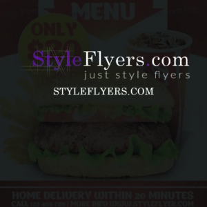 Burger menu PSD Flyer Template