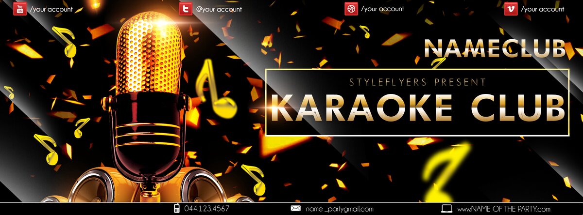 karaoke club upd PSD Flyer Template