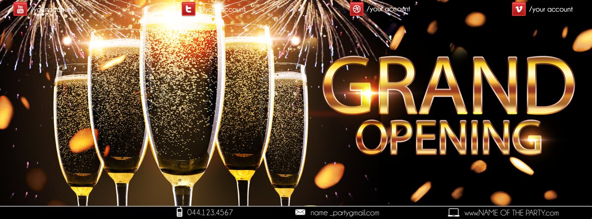 grand opening PSD Flyer Template
