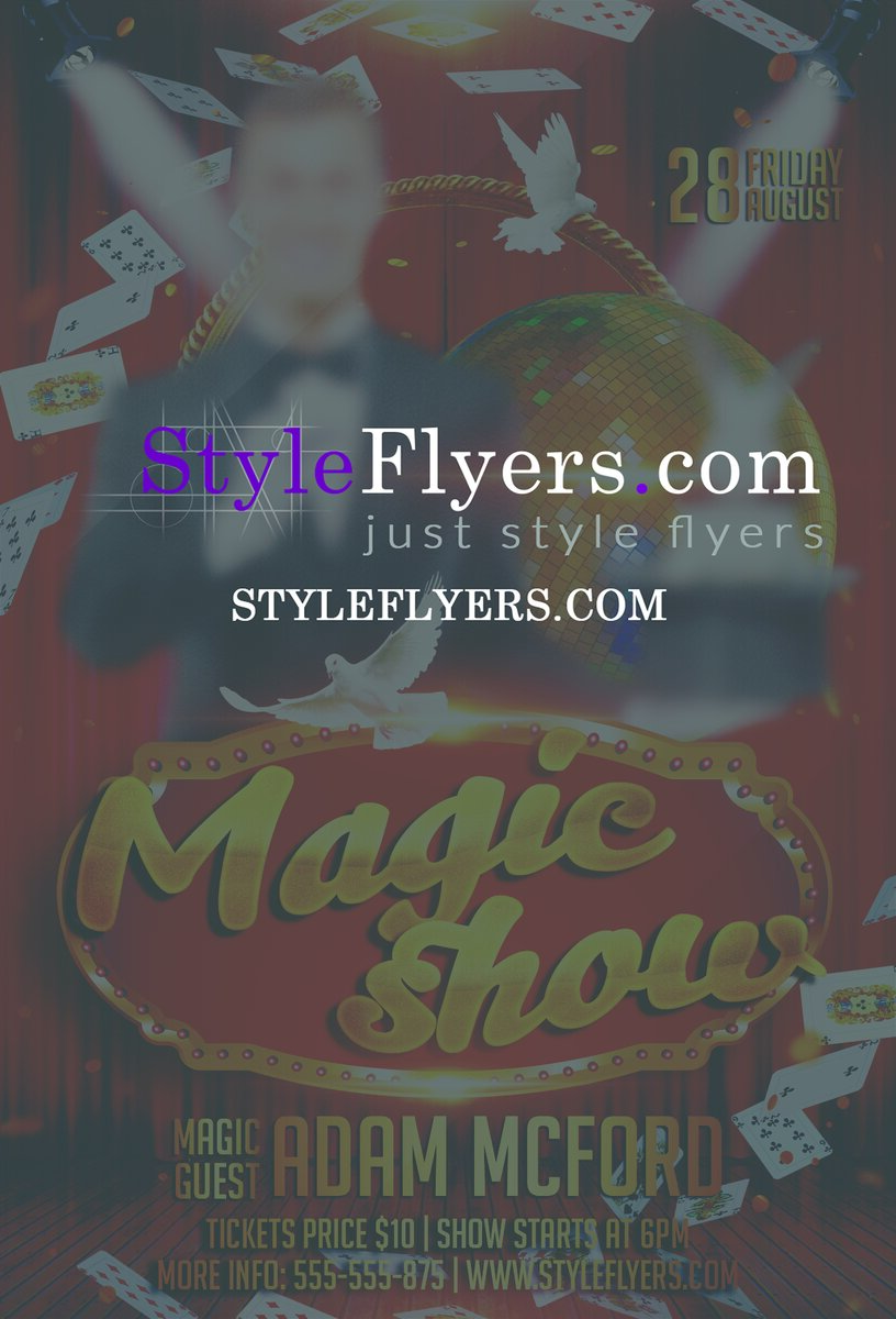 Magic Show PSD Flyer Template new
