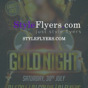 Gold night PSD Flyer Template upd