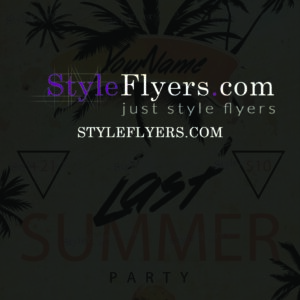 last summer party PSD Flyer Template
