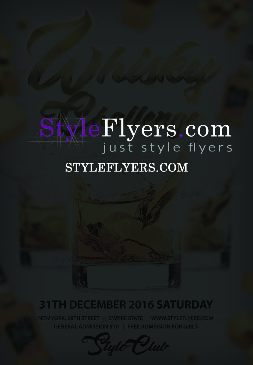 whisky challenge PSD Flyer Template