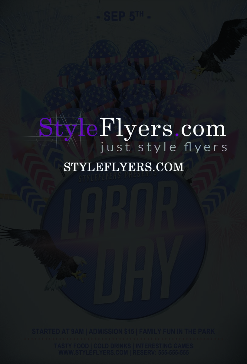 Labor Day PSD Flyer Template upd