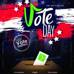 vote day PSD Flyer Template