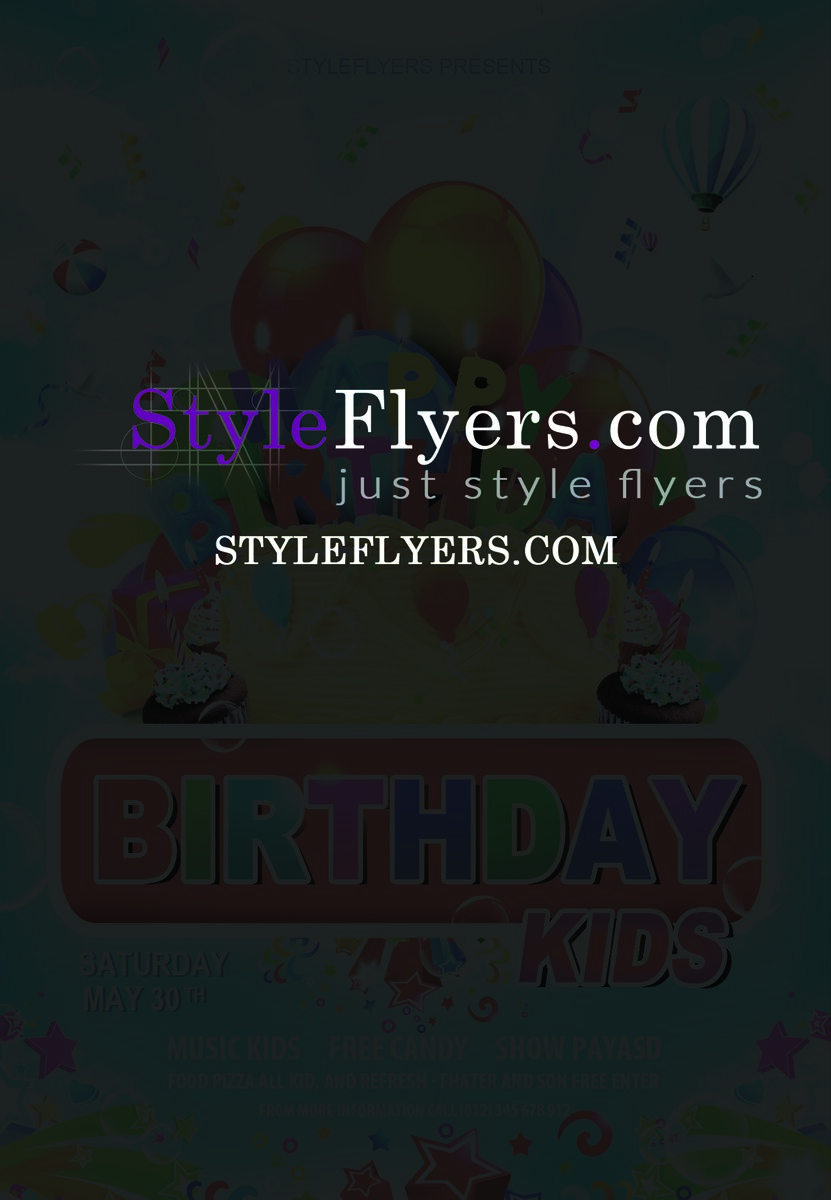 Birthday Kids Party Flyer