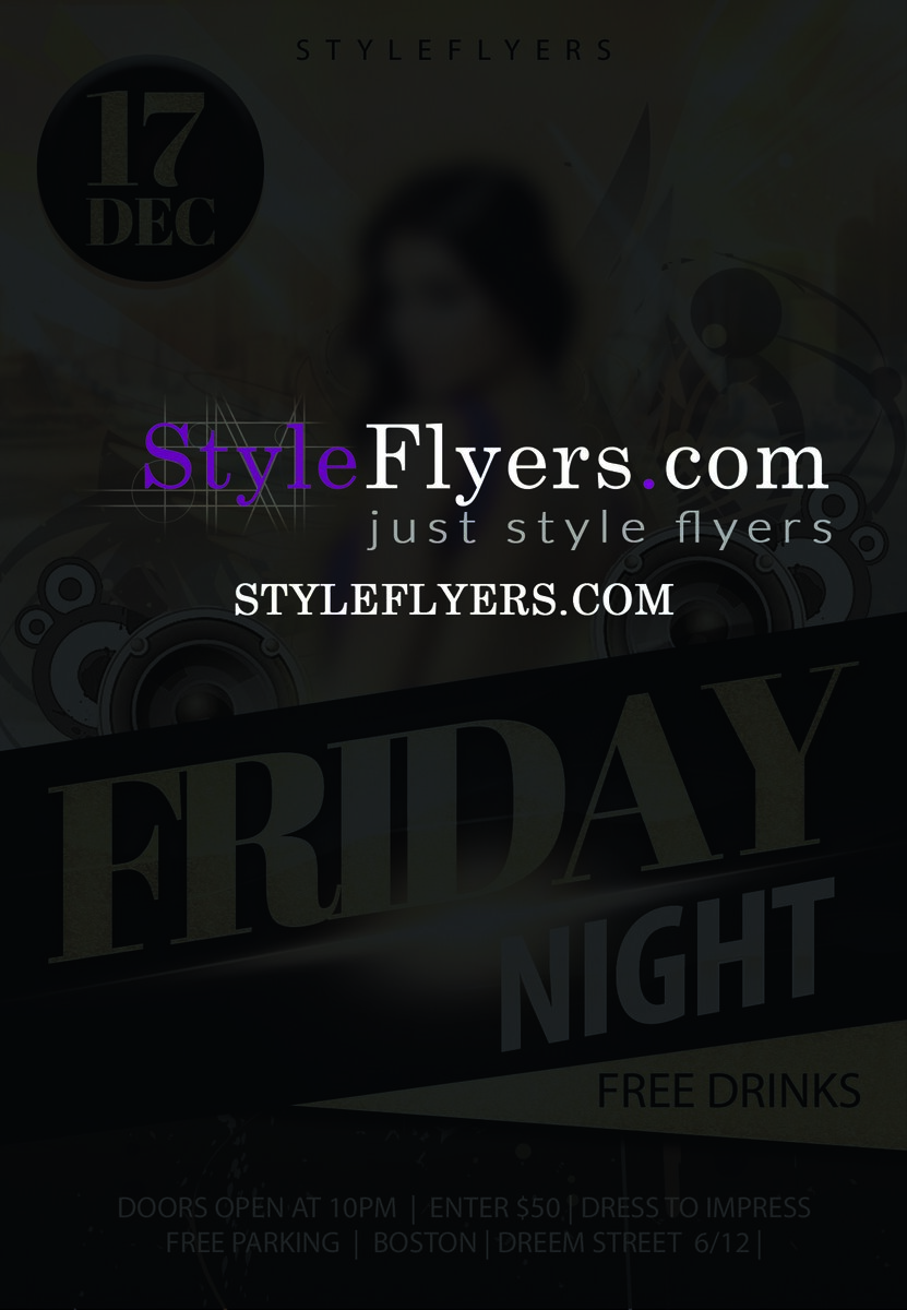 Friday night PSD Flyer Template