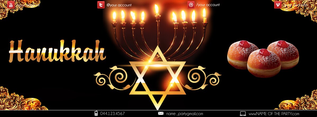 Hanukkah1 PSD Flyer Template