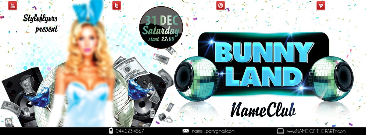 Bunnyland PSD Flyer Template