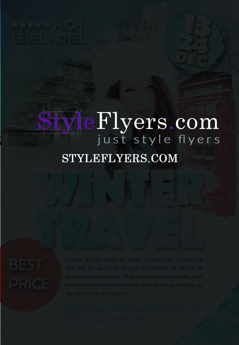 Winter travel flyer