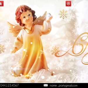 Marry Christmas social event1 PSD Flyer Template
